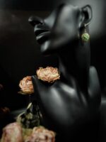 Gucci Blue Flora Button Earrings