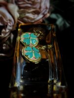 Gucci Blue Flora Button Earrings